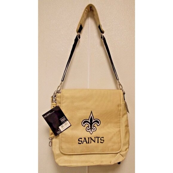 New Orleans Saints Messenger Diaper Bag Insulated Compartment with Changing pad - Picture 1 of 7